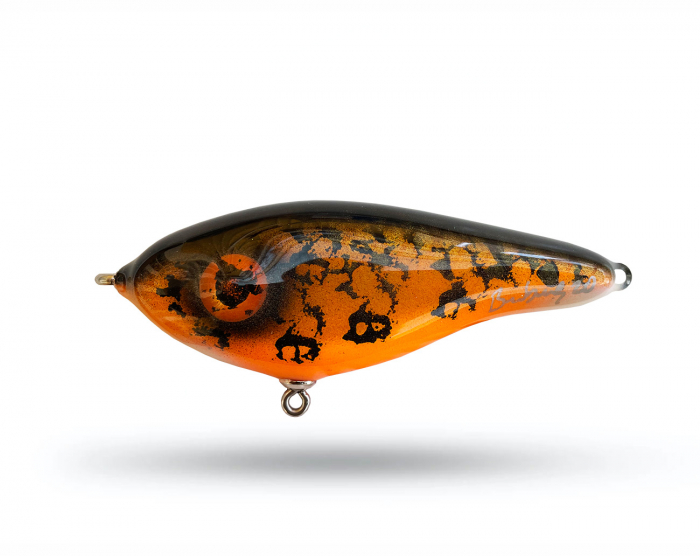 Brunnberg Lures Mini Jerk - Hot Orange Burbot i gruppen Fiskedrag / Jerkbaits hos Örebro Fiske & Outdoor AB (BB Mini Hot O Burbot)